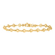 10kt Yellow Gold Womens Heart Key Lock & Key Link 7