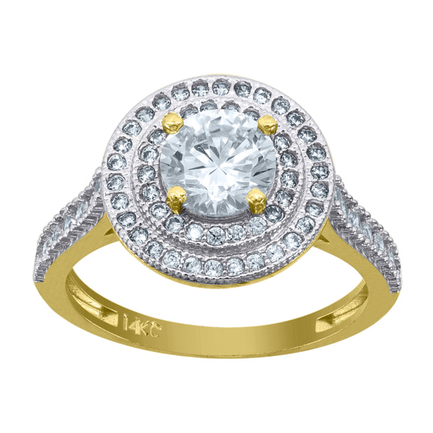 14Kt Gold Cz Ring