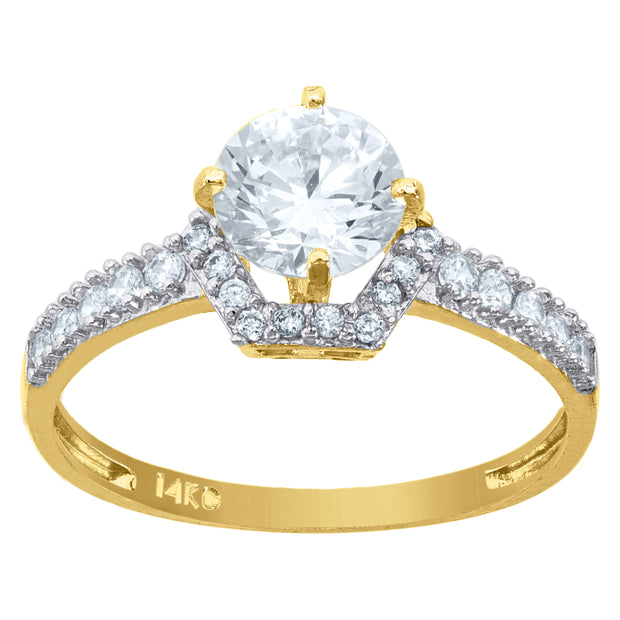 14Kt Gold Cz Ring