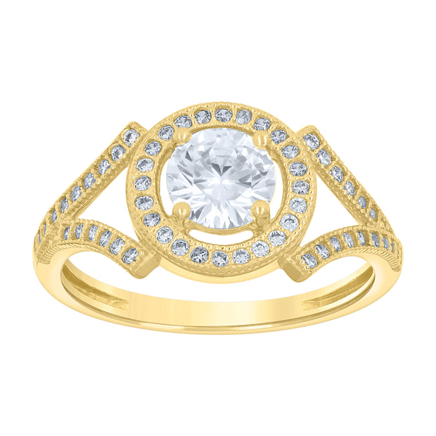 14Kt Gold Cz Ring