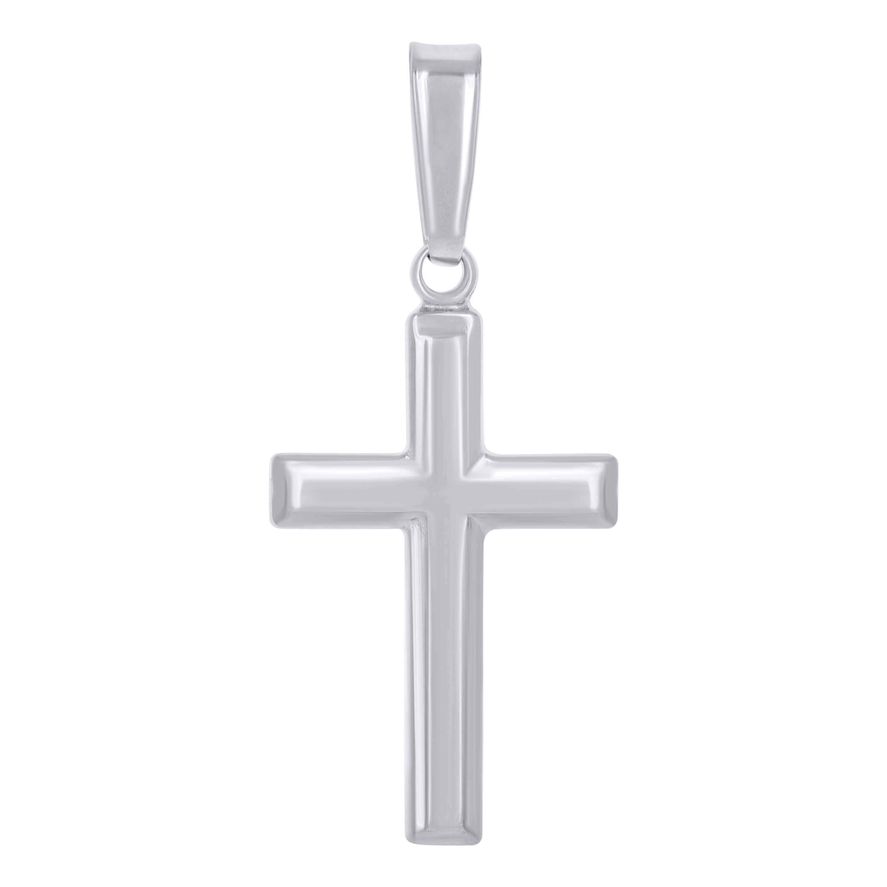 925 Sterling Silver Unisex Cubic-Zirconia Cross Religious Charm Pendant