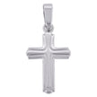 925 Sterling Silver Unisex Cubic-Zirconia Cross Religious Charm Pendant