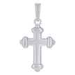 925 Sterling Silver Unisex Cubic-Zirconia Cross Religious Charm Pendant