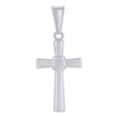 925 Sterling Silver Unisex Cubic-Zirconia Cross Religious Charm Pendant