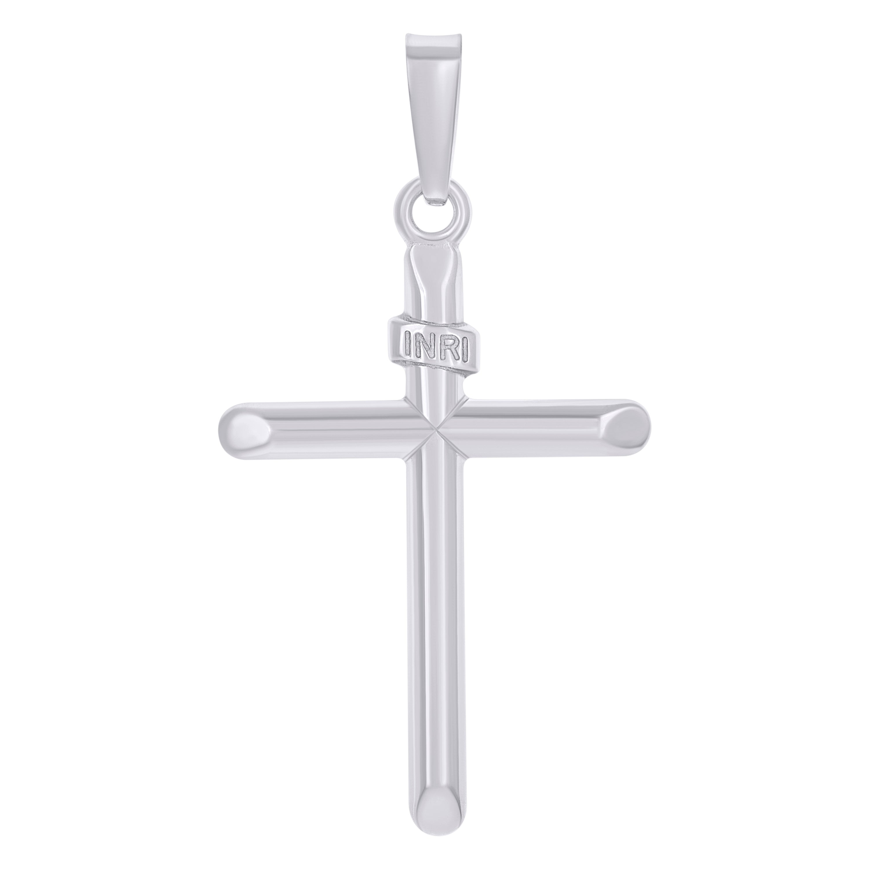 925 Sterling Silver Unisex Inri Cross Religious Charm Pendant