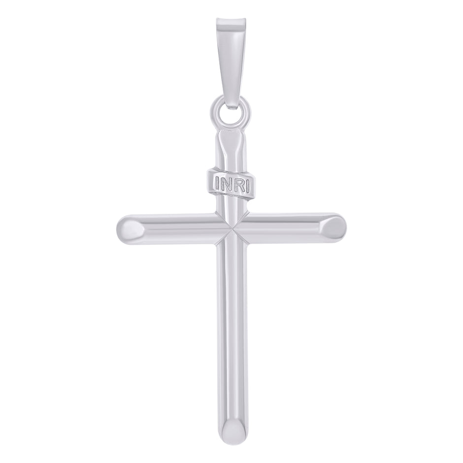 925 Sterling Silver Unisex Inri Cross Religious Charm Pendant