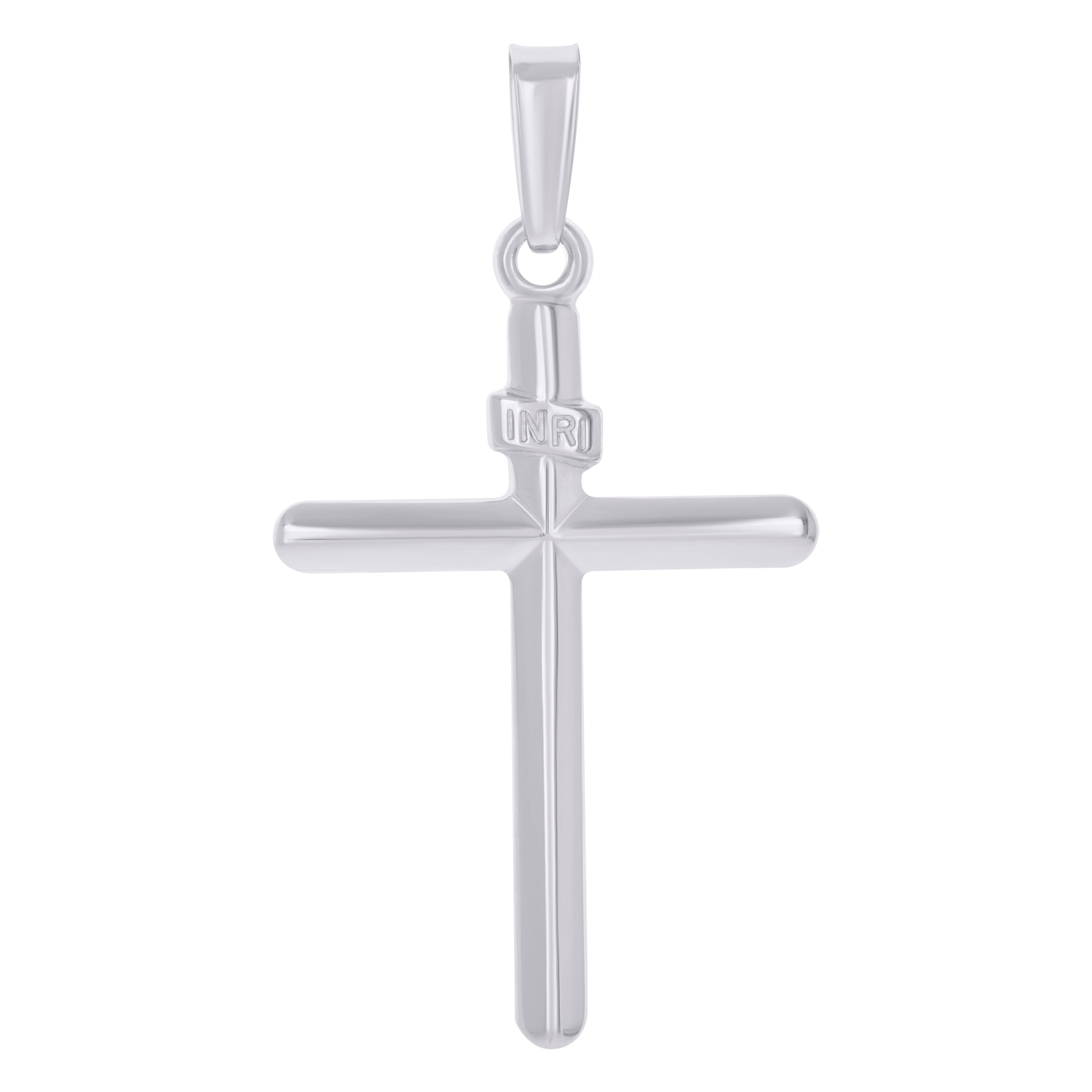 925 Sterling Silver Unisex Inri Cross Religious Charm Pendant