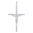 925 Sterling Silver Unisex Cubic-Zirconia Cross Crucifix Religious Charm Pendant