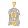 10kt Two-Tone Gold Mens Women Jesus Christ Religious Charm Pendant