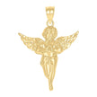 10kt Yellow Gold Mens Angel Religious Charm Pendant