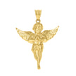 10kt Yellow Gold Mens Women Cupid Angel Religious Charm Pendant
