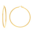 10kt Yellow Gold Womens Ultra Light Round Tube 2mmx45mm Hinged Hoops Huggies - SLV-76729