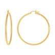 10kt Yellow Gold Womens Ultra Light Round Tube 2mm X 46mm Hinged Hoops Huggies - SLV-76743