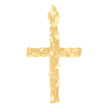 14Kt Yellow Gold Unisex Diamond-Cut Cross Ht:28.1Mm Religious Pendant Charm