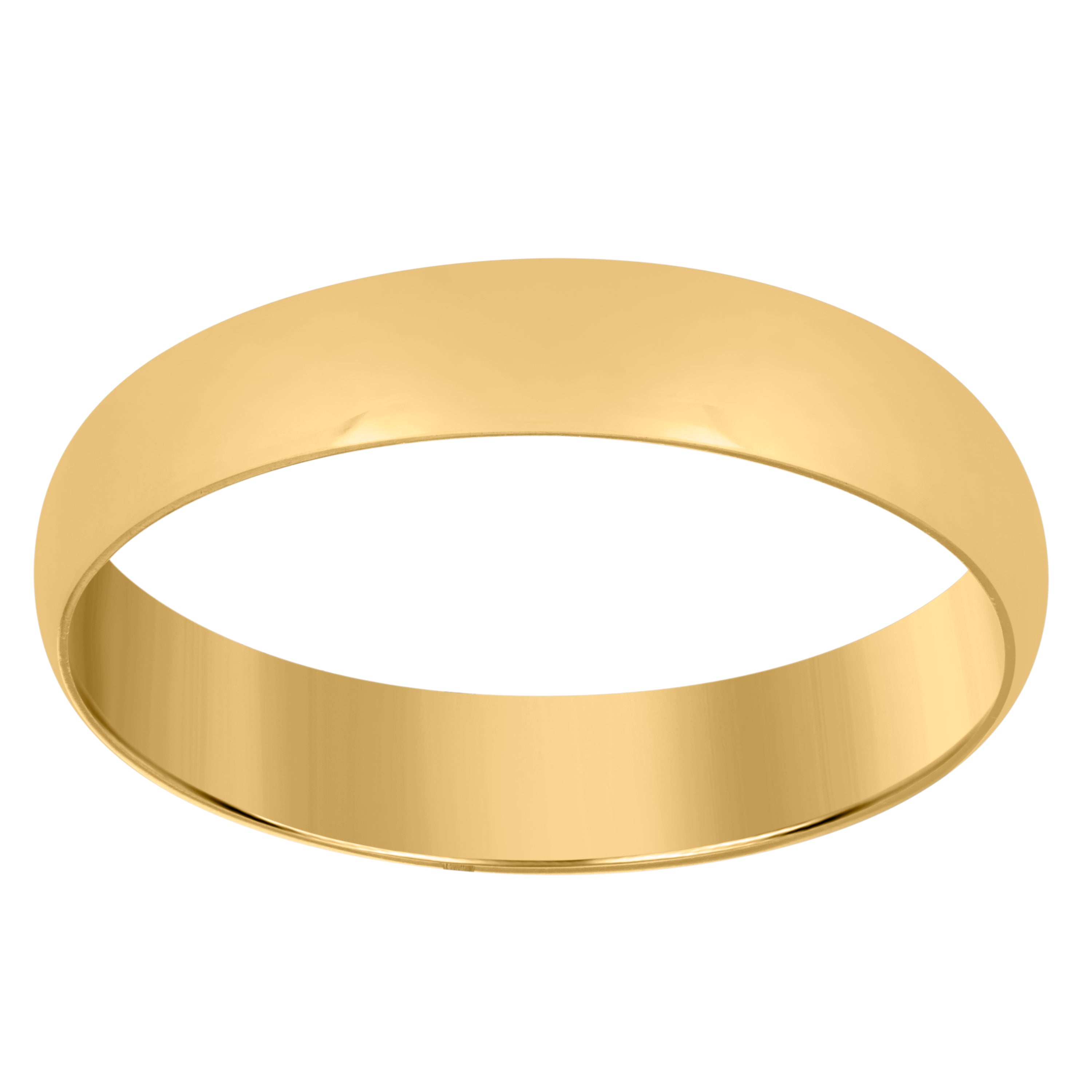 14Kt Yellow Gold Unisex Dome Polished Regular-Fit 5Mm-Size 13 Wedding Engagement Anniversary Band Ring - SLV-76940