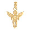 14Kt Yellow Gold Womens Flying Angel Religious Pendant Charm