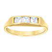 14Kt Yellow Gold Princess-Cut Cubic Zirconia Polished Finish Baby Ring