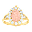14Kt Gold Womens Tri-Color Cz Guadalupe Mary Oval Head Sz7 Religious Ring Band