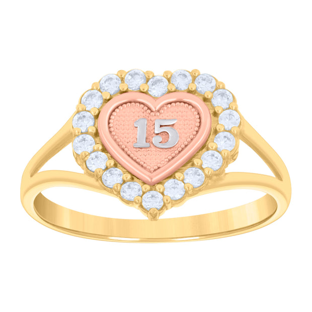 14Kt Gold Cz Ring