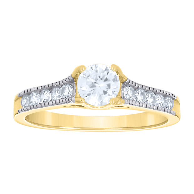 14Kt Gold Cz Ring