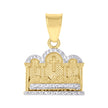 10kt Gold Two-Tone Diamond-Cut Mens Last Supper Religious Charm Pendant