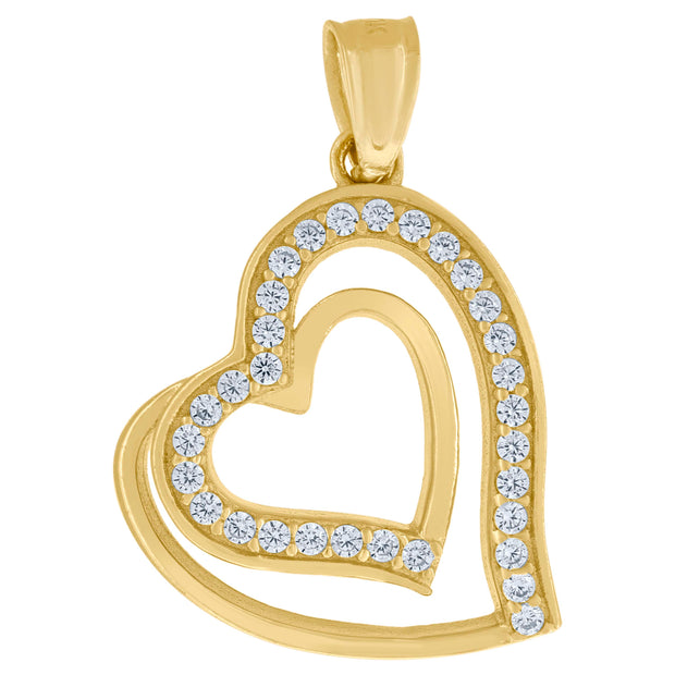 10Kt Gold Cz Pendant