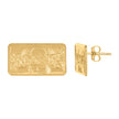 10kt Yellow Gold Womens Dc Last Supper Religious Stud Earrings