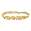 10kt Two-tone Gold Womens Elephant Good Luck Link 7