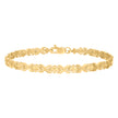 10kt Yellow Gold Womens Square Link Bracelet Size 8 Inches