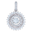 925 Sterling Silver Womens Cubic-Zirconia Fashion Charm Pendant