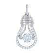 925 Sterling Silver Womens Cubic-Zirconia Fashion Charm Pendant