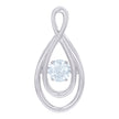 925 Sterling Silver Womens Cubic-Zirconia Infinity Charm Pendant