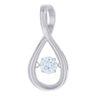 925 Sterling Silver Womens Cubic-Zirconia Infinity Charm Pendant