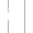 925 Sterling Silver Solid Rope Chain Rhodium 080 4mm-9
