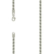 925 Sterling Silver Solid Rope Chain Silver 100 4.5mm-7