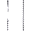 925 Sterling Silver Solid Rope Chain Rhodium 120 5mm-26