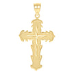 10kt Yellow Gold Unisex Cross Religious Charm Pendant