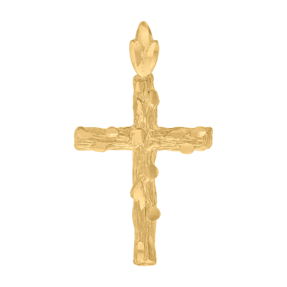 10kt Yellow Gold Womens Mens Unisex Cross Religious Charm Pendant