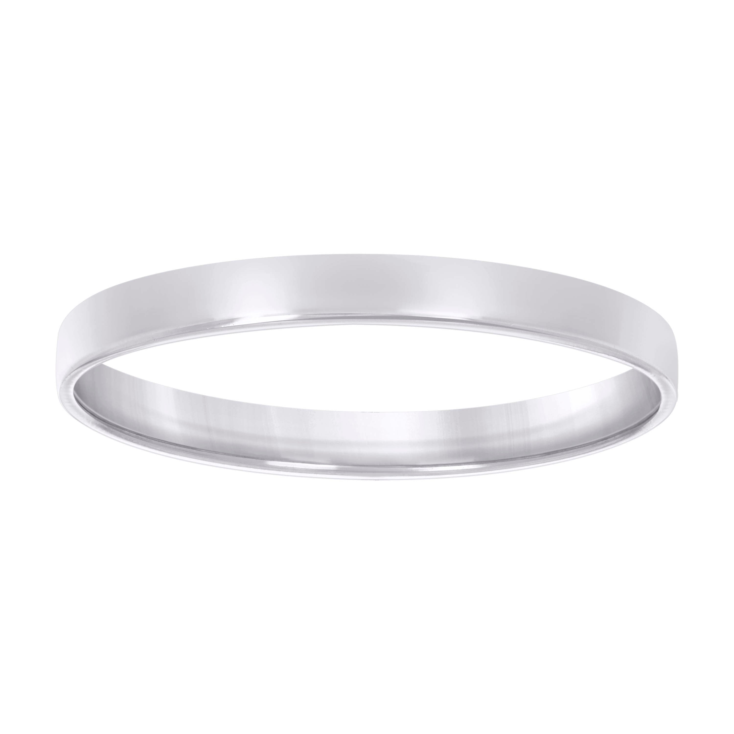 925 Sterling Silver Unisex 3mm Comfort Fit Flat Wedding Band Ring Size 11 - SLV-88225