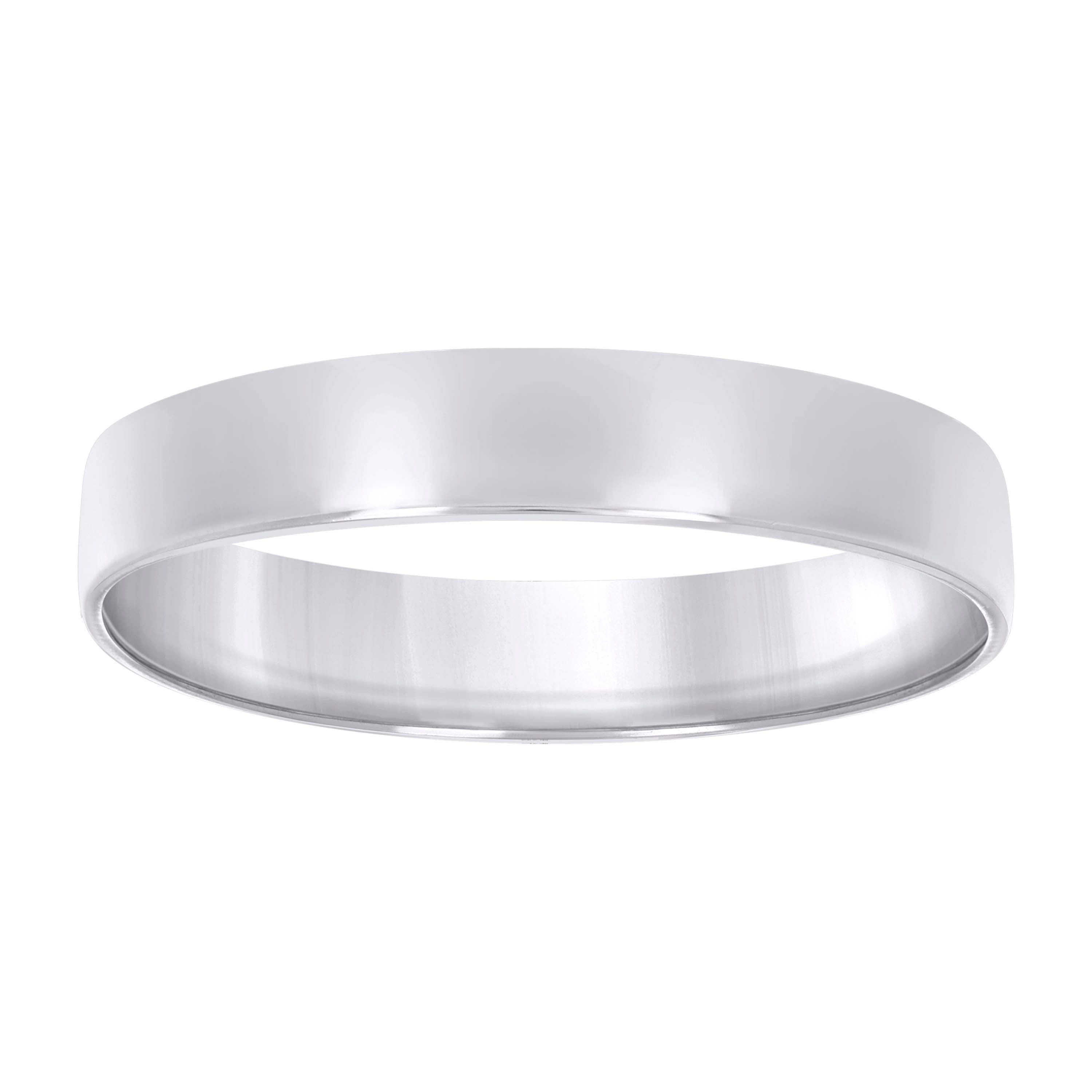 925 Sterling Silver Unisex 5mm Comfort Fit Flat Wedding Band Ring Size 11 - SLV-88244