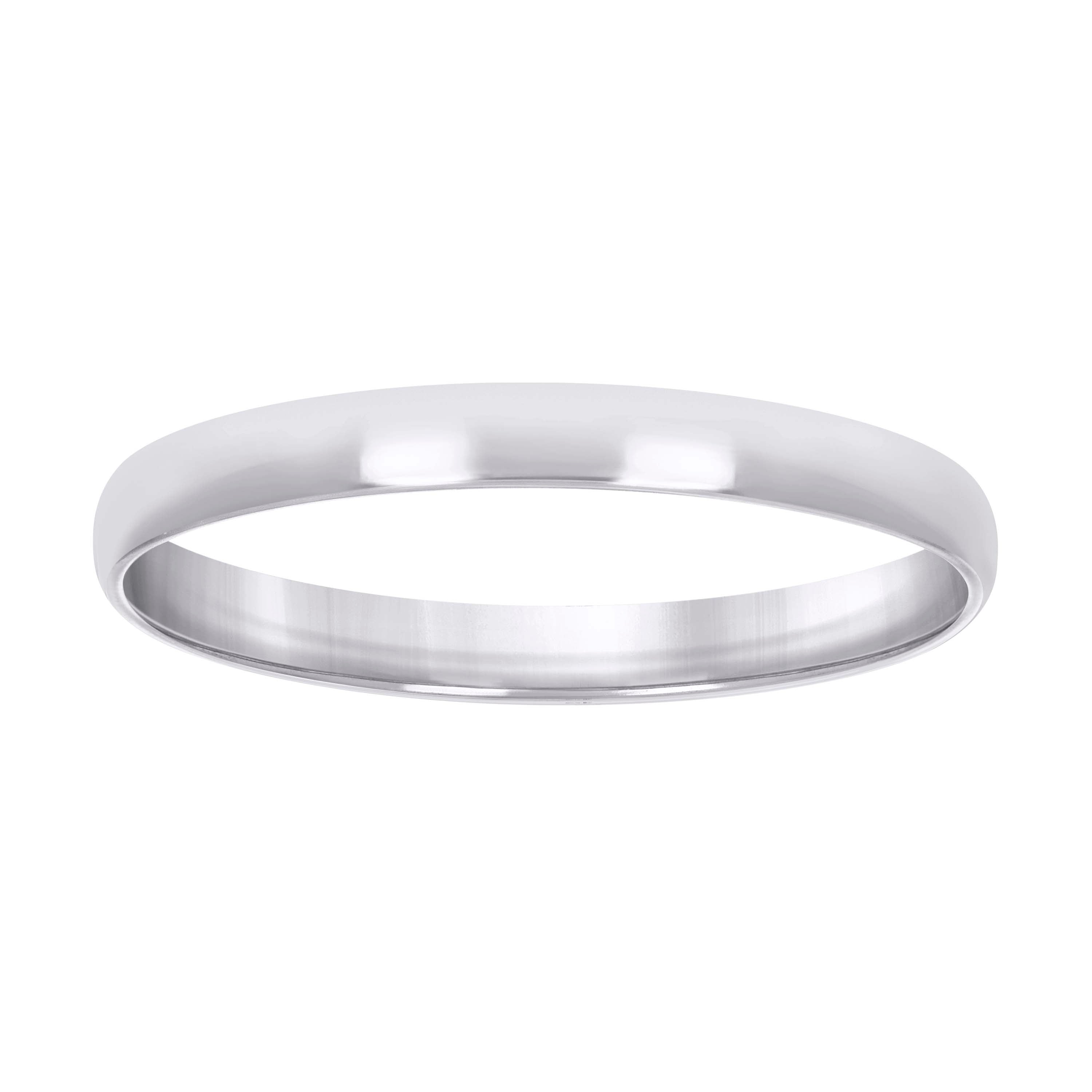 925 Sterling Silver Unisex 3mm Comfort Fit Domed Wedding Band Ring Size 6 - SLV-88261