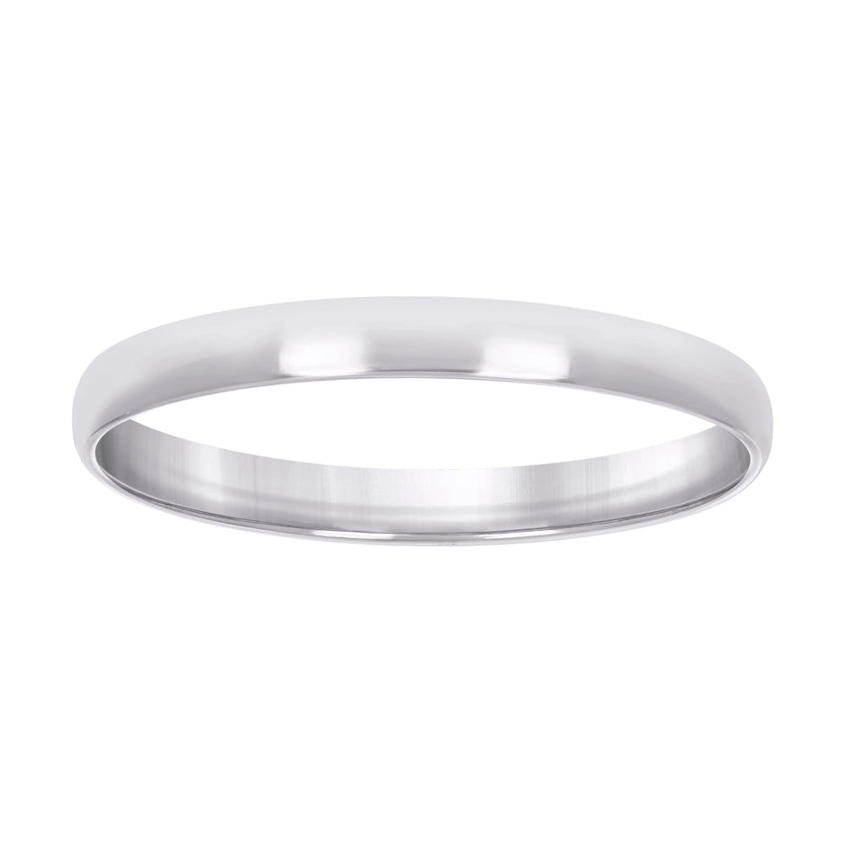 925 Sterling Silver Unisex 3mm Comfort Fit Domed Wedding Band Ring Size 8 - SLV-88263
