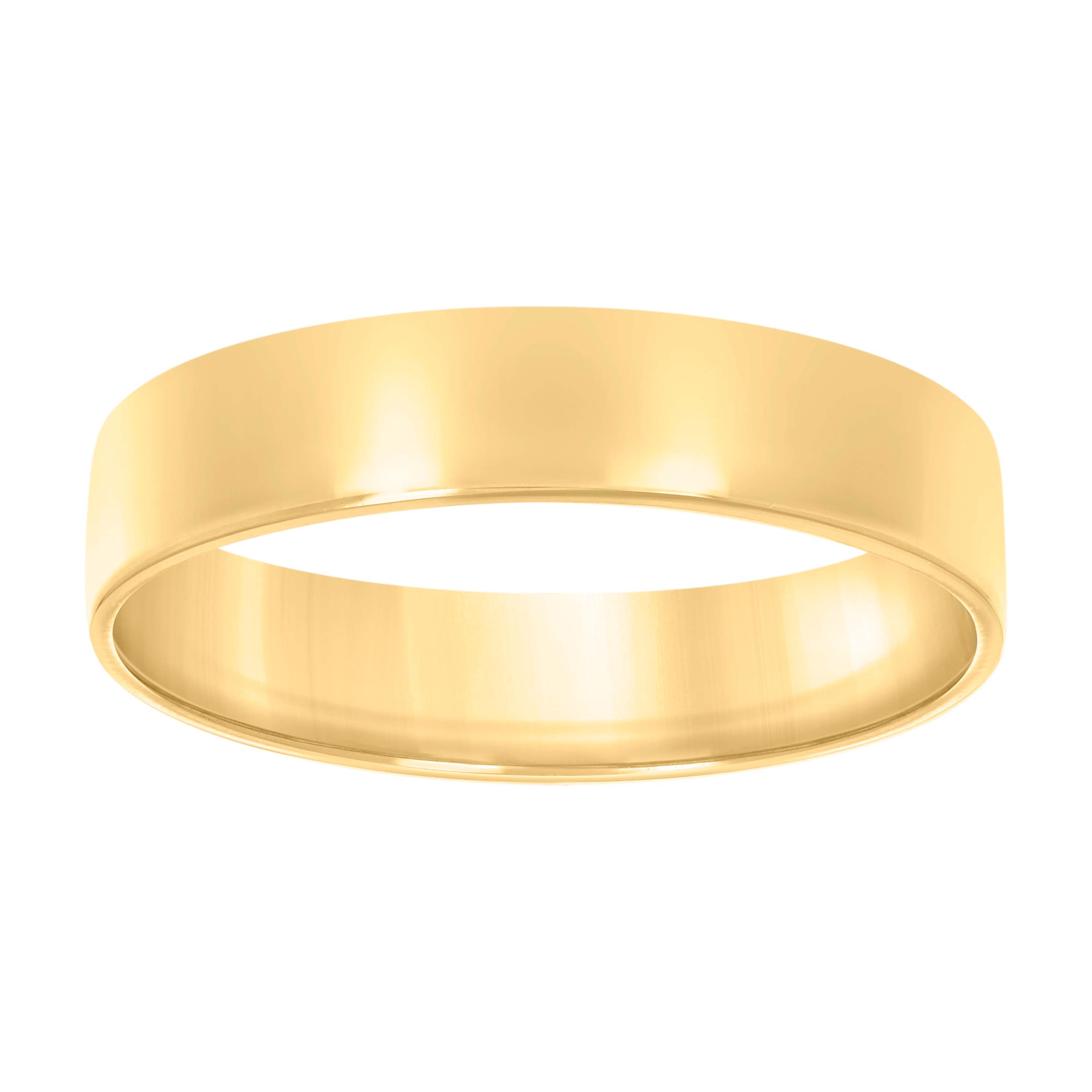 925 Sterling Silver Yellow-Tone Unisex 6mm Comfort Fit Flat Wedding Band Ring Size 10 - SLV-88822