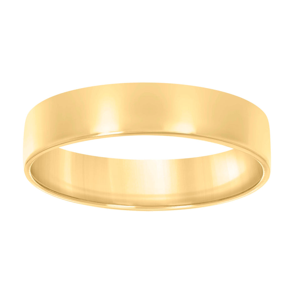 925 Sterling Silver Yellow-Tone Unisex 6mm Comfort Fit Flat Wedding Band Ring Size 10 - SLV-88822