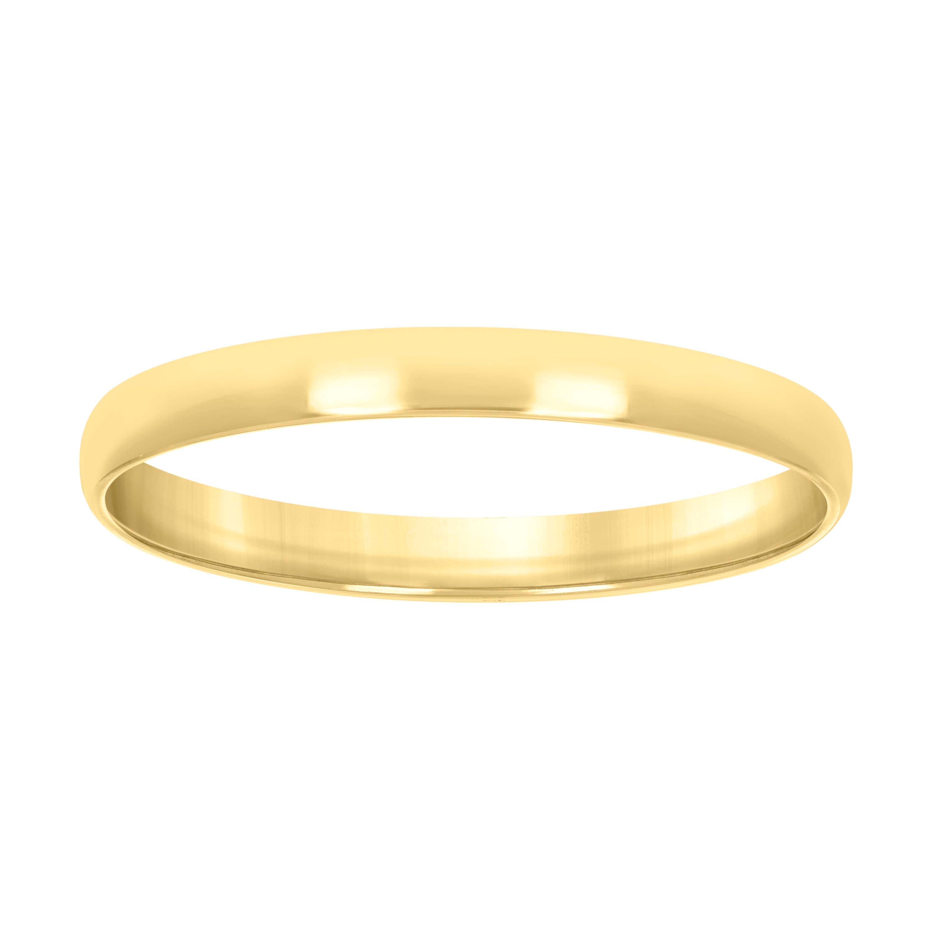 925 Sterling Silver Yellow-Tone Unisex 3mm Comfort Fit Domed Wedding Band Ring Size 7 - SLV-88834