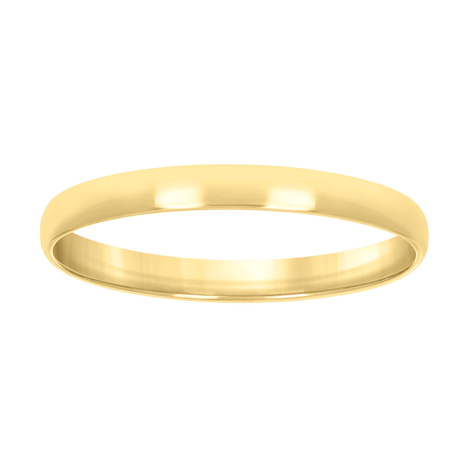 925 Sterling Silver Yellow-Tone Unisex 3mm Comfort Fit Domed Wedding Band Ring Size 12 - SLV-88839