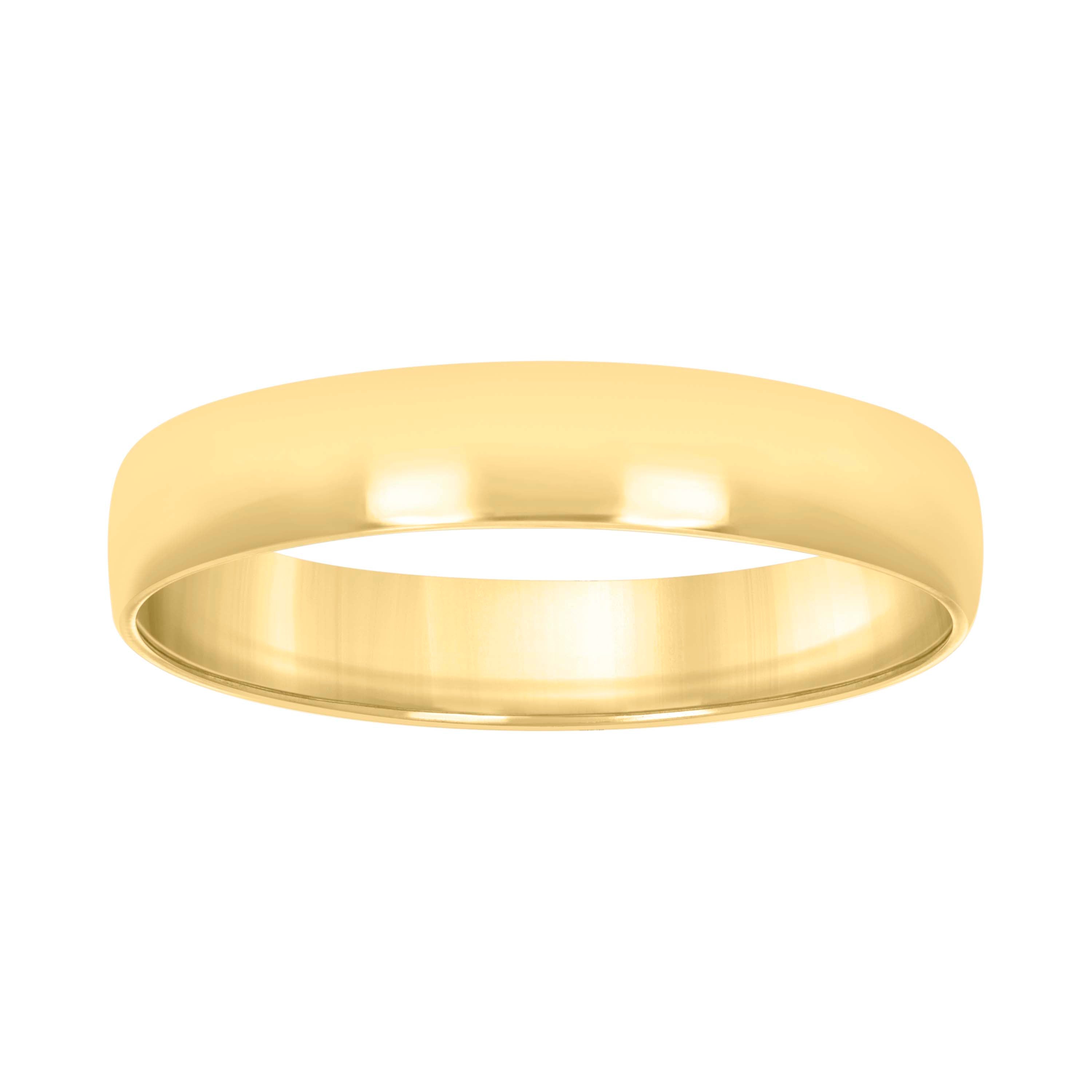 925 Sterling Silver Yellow-Tone Unisex 5mm Comfort Fit Domed Wedding Band Ring Size 9 - SLV-88852
