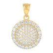 10kt Yellow Gold Mens Women Cubic Zirconia Charm Pendant