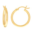 10kt Yellow Gold Womens Ultra Light Round Tube 2mmx15mm Hinged Hoops Huggies - SLV-89765