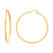 10kt Yellow Gold Womens Ultra Light Round Tube 2mmx37mm Hinged Hoops Huggies - SLV-89768